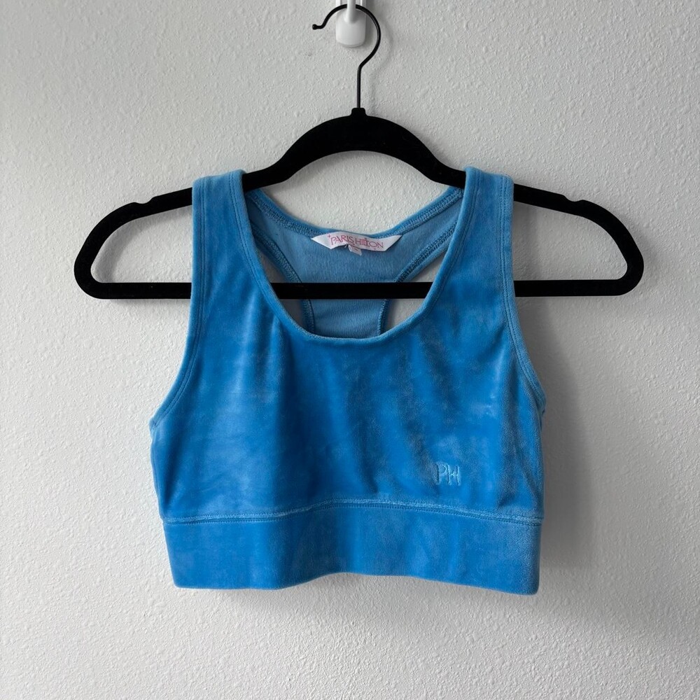 Paris Hilton Women's Blue Crop-top